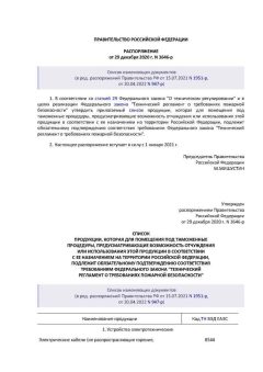 Распоряжение Правительства РФ №3646-р от 29.12.2020 (ред. от 20.04.2022)